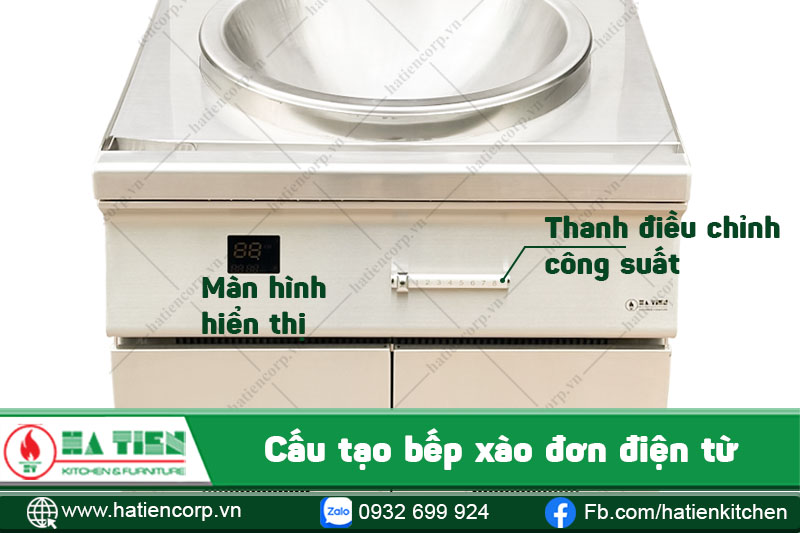 cấu tạo hệ thống điện của bếp xào đơn điện từ
