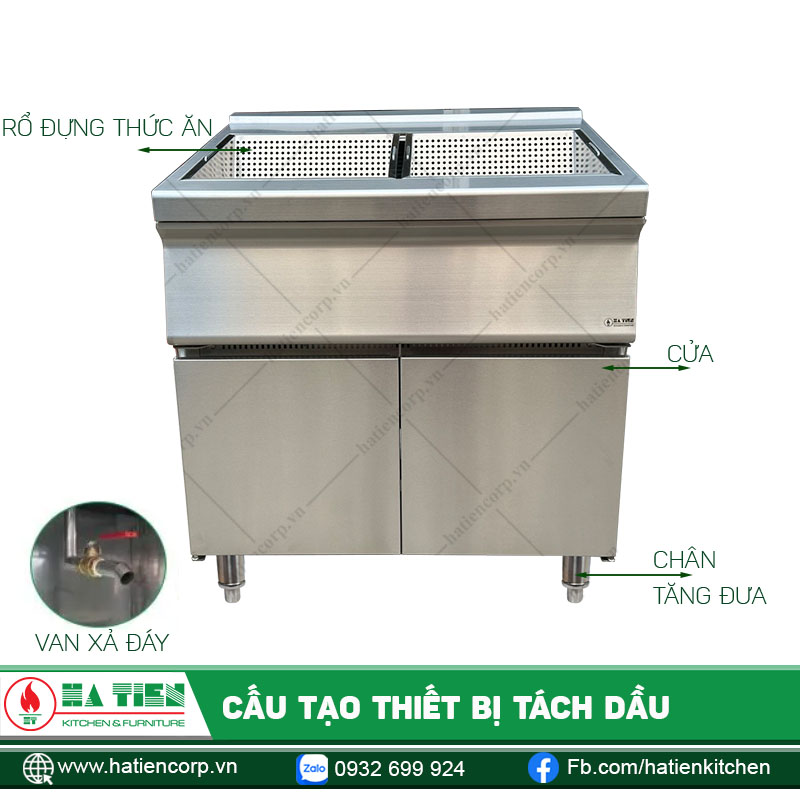 Cấu tạo của bàn để ráo dầu