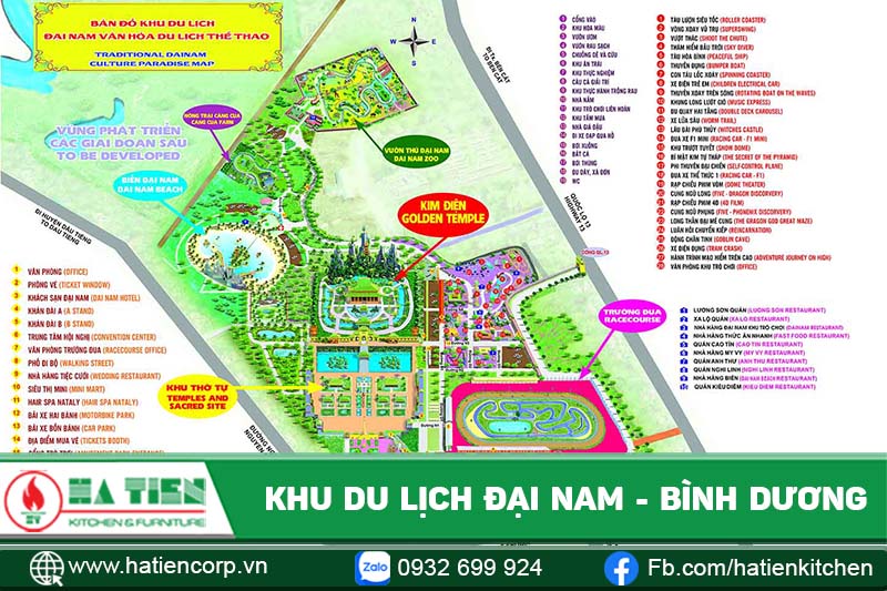 sơ đồ khu du lịch Đại Nam