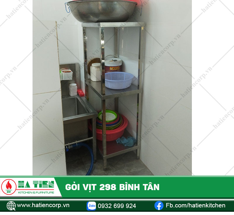 Chậu inox, kệ phẳng inox nhiều tầng