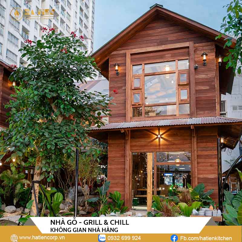 Nhà gỗ Grill & Chill toạ lạc tại Thủ Đức